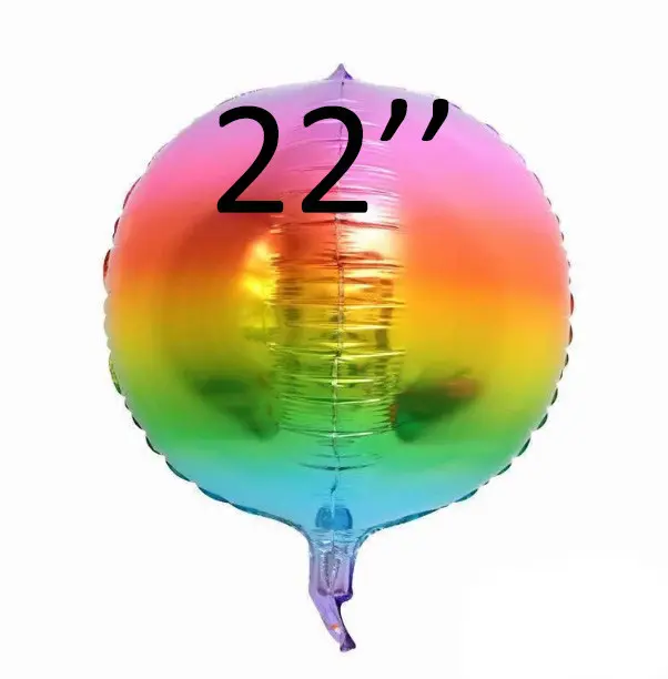 Фольга 3D сфера Градиент Помаранчево-рожево-Фіолетова Китай (22")