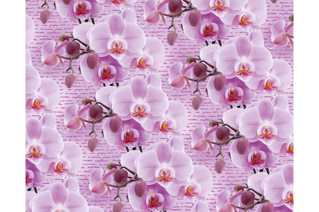 Упаковочная подарочная бумага "Орхидея"