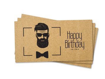 Конверт для денег "КРАФТ Happy Birthday мужской с тиснением"