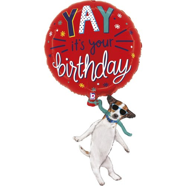 Фольгированная фигура Собака с воздушным шариком Grabo