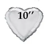 Фольга Китай маленьке серце 10" Срібло