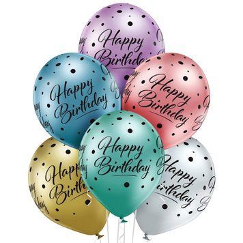 Кулі Belbal 12" B105 (Хром Happy Birthday) (25 шт)