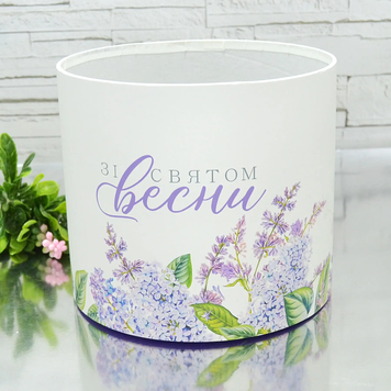 Капелюшна коробка Зі святом весни (Велика D20)