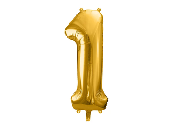 Фольгированная цифра 1 Золото PartyDeco