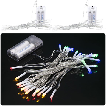 Гирлянда RJ-06 LED 4 м (Мультицвет &ndash; 30 ламп) (на 2 батарейки)