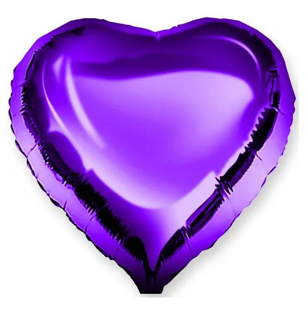 Фольга Китай сердце 18" Фиолетовое