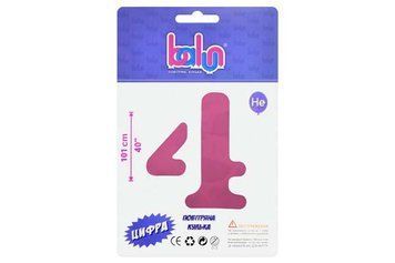 Цифра 4 "Balun" Фуксия 40" Slim (101см)
