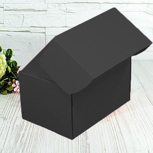 Подарункова коробка самозбірна маленька "Чорна" (16х11х10) двосторонній картон