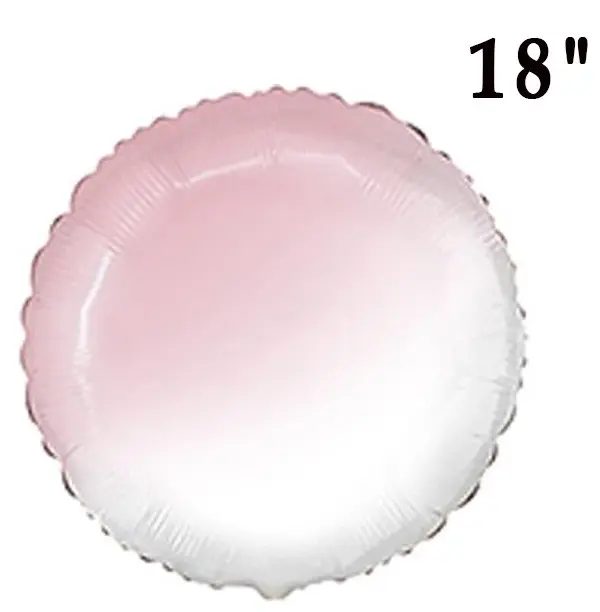 Фольга Flexmetal Круг 18" Омбре Бело-розовый
