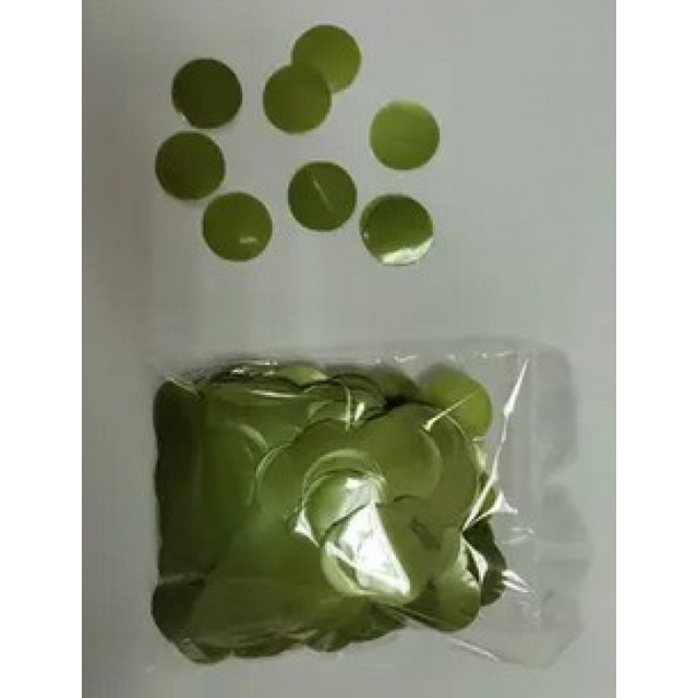 Конфетти круг 50 грамм оливка 12 мм