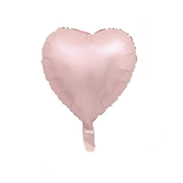Сердце сатиновое рожевое 18" Китай