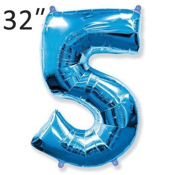 Фольга 32" Синя цифра 5 (Flexmetal)