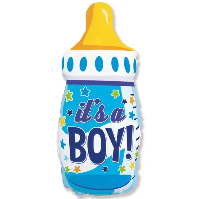 Фольгована фігура велика Пляшка блакитна It's a boy Flexmetal (в Інд. уп.)
