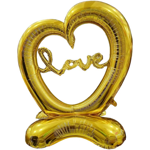 Стояча фольгована фігура "Золоте серце LOVE" Китай