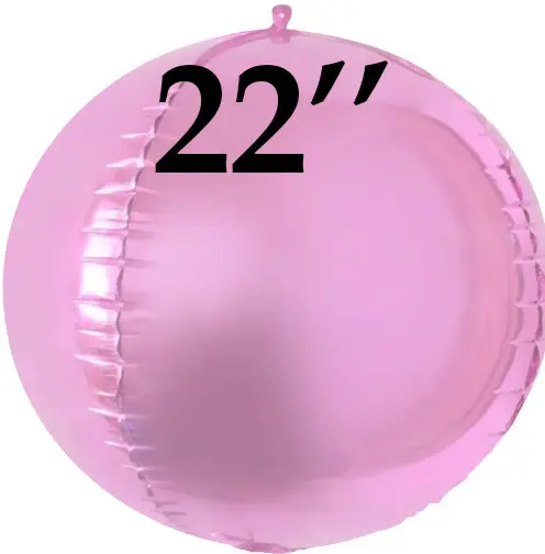 Фольга 3D сфера рожевий (22") Китай