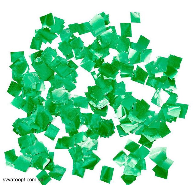 Конфетті квадрат 50 грамм зелений