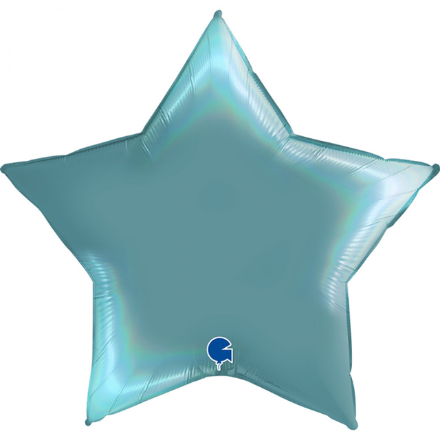 Фольга зірка 36" Голографічний платиновий Морський Тенеріф в Інд. упаковці (Grabo)
