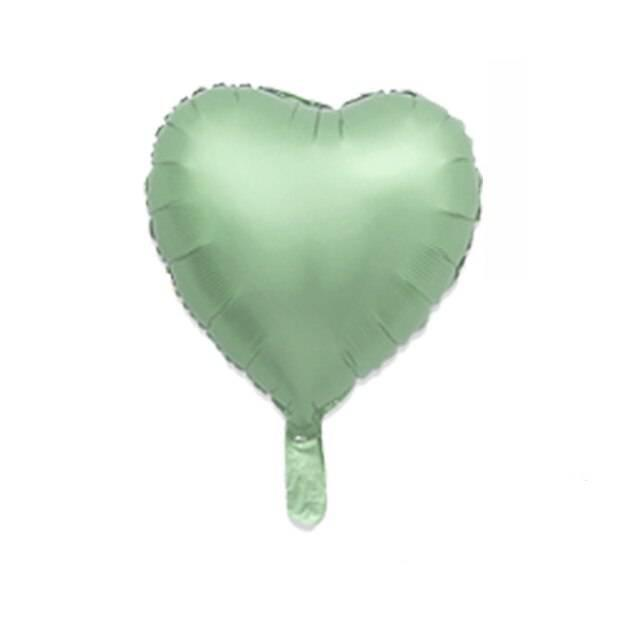 Серце сатин зелене 18" Китай