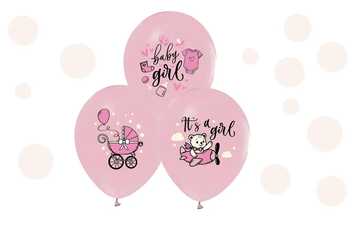 Повітряні кульки "Baby girl" (ТМ "Твоя Забава") (50 шт)