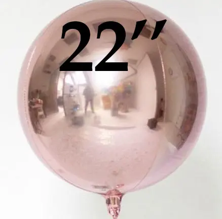 Фольга 3D сфера розовое золото (22") Китай