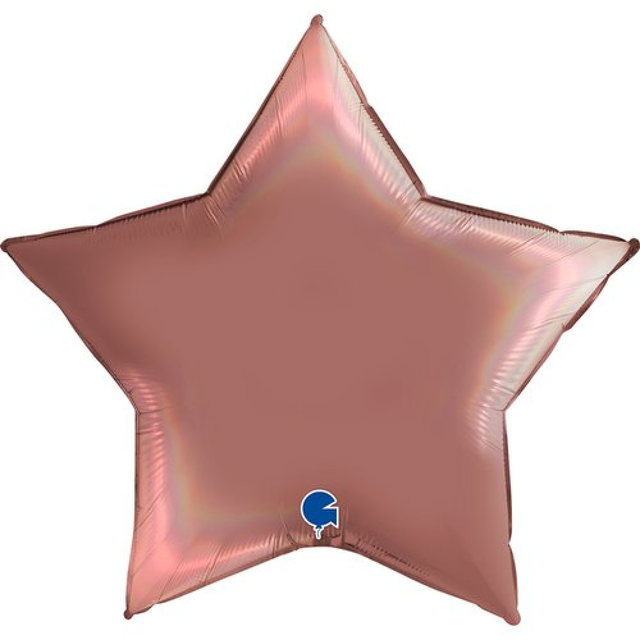 Фольга зірка 36" Блеск роза в Инд. упаковке (Grabo)