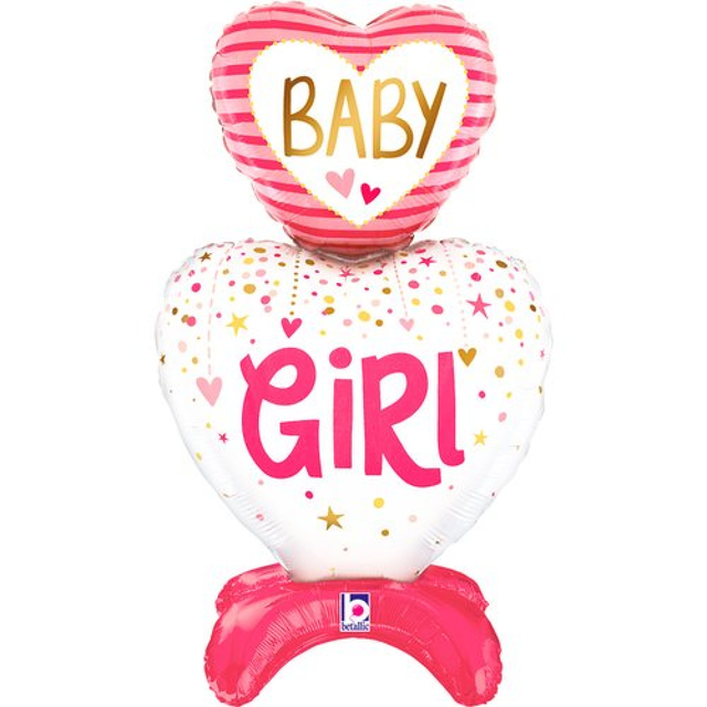 Фольгированная фигура Стоячее сердце Baby Girl Grabo
