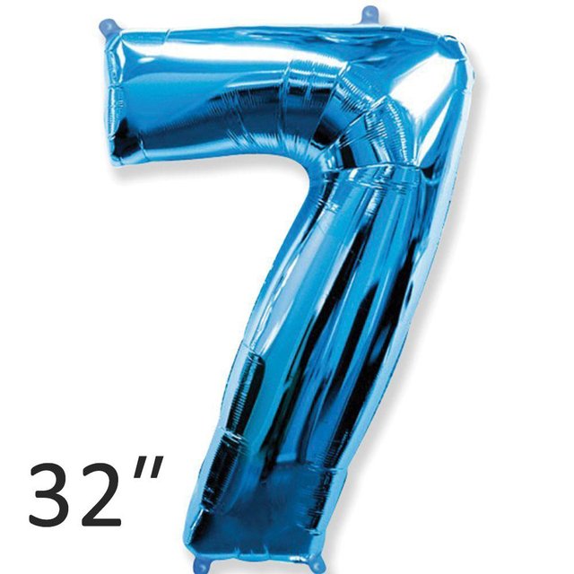 Фольга 32" Синя цифра 7 (Flexmetal)