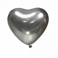 Шар-сердце Калисан 12" (Хром серебряный (Mirror silver)) (1 шт)