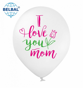Кулі ТМ Sharoff 12" (I love you mom на білому) (25 шт) 258-0386