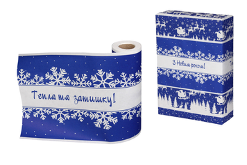 Кант новорічний "Синьо-білий зимовий принт" (40гр/квм 0.16*20м)