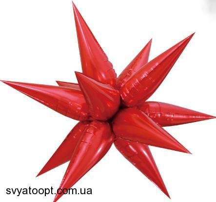Фольга 3D Ежик красный (составной) (65*65 см) Китай