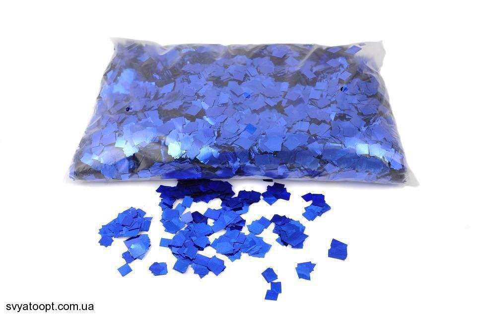 Конфетті квадрат 50 грамм Синій металік