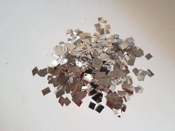 Конфетти квадрат 50 грамм Серебряный