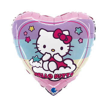 Фольга Серце Hello Kitty на хмаринці (в інд. уп.) Grabo