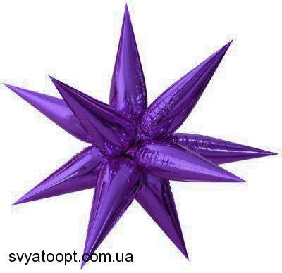 Фольга 3D Ежик Фиолетовый (составной) (65*65 см) Китай