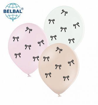 Кулі Belbal 12" B105 (Чорні бантики) (25 шт)