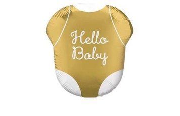 Фольгована фігура "Боді hello baby золотий в інд. уп." Китай