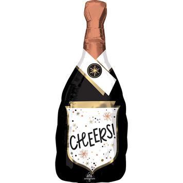 Фольгированная фигура 30" Бутылка "Cheers" чёрная (в инд. уп.) Anagram