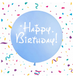 Шар ТМ Sharoff 24" (Happy Birthday голубой) (1 шт)