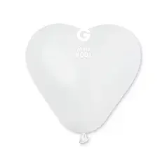 Кулі-серця Gemar 6" CR6/01 (Білий) (100 шт)