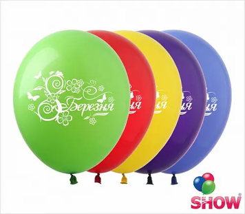Кульки ТМ Show (1 ст.) 12" (8 березня укр) (100 шт.)