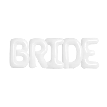 Фольгированная фигура буквы BRIDE белая пленка 40" (в Инд. уп.) (Китай)