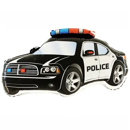 Фольгована фігура велика Police - поліцейський автомобіль (Grabo)