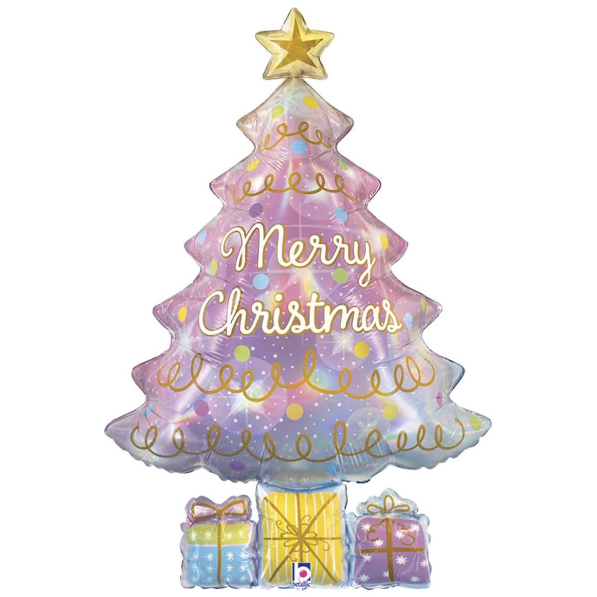 Фольгована фігура велика Ялинка опал Merry Christmas (Grabo)