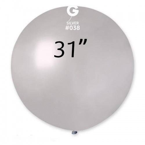 Шар-сюрприз Gemar 31" G220/38 (Металлик серебряный) (1 шт)