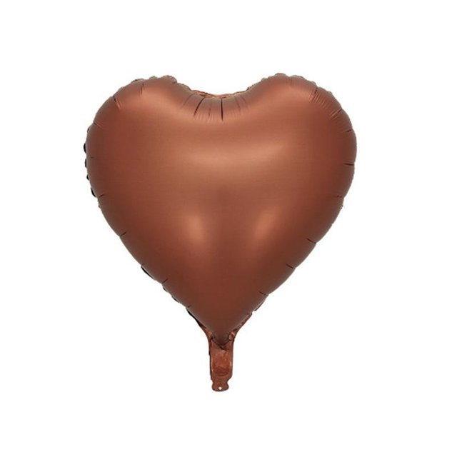 Фольга Китай сердце 18" шоколад