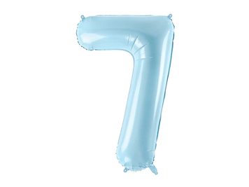 Фольгированная цифра 7 Голубая PartyDeco