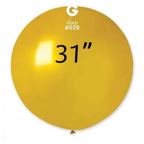 Шар-сюрприз Gemar 31" G220/39 (Металлик золотой) (1 шт)