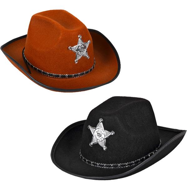 Шляпа ковбоя-шерифа чёрная